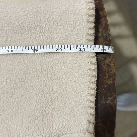 Vintage Polar Fleece Cream Teddy Jacket with NL and L Embroidery - Picture 8 of 10